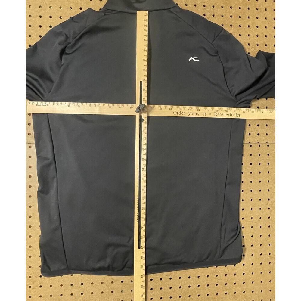 NEW Kjus Mens Jacket Medium/50 Black Old Waverley Golf Release Half Zip Logo - Picture 8 of 11